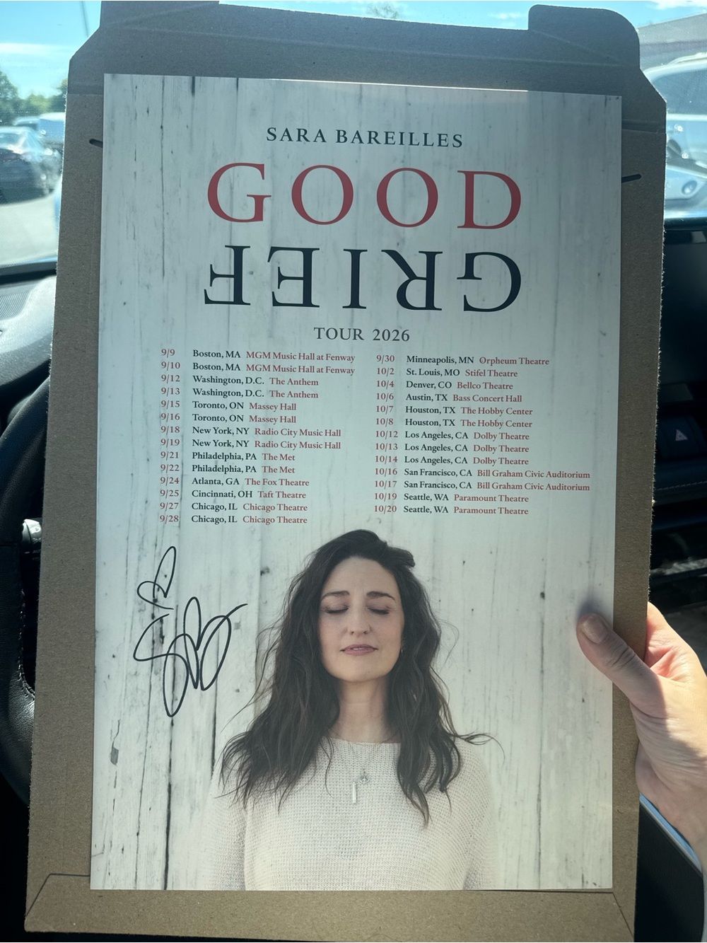 Sara Bareilles - Good Grief Tour 2026 Poster